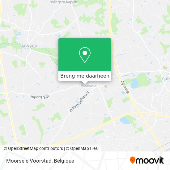 Moorsele Voorstad kaart