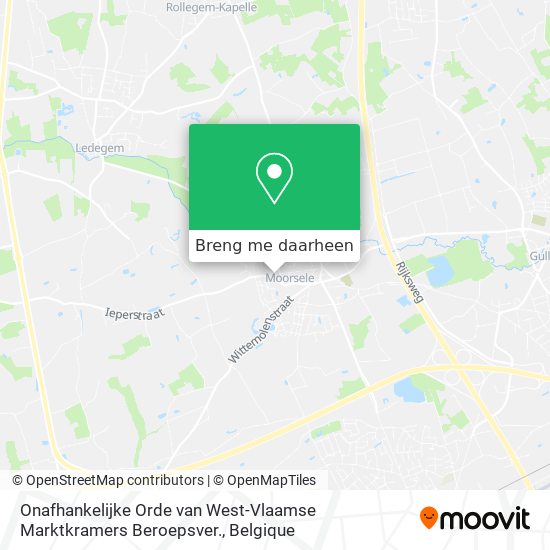 Onafhankelijke Orde van West-Vlaamse Marktkramers Beroepsver. kaart