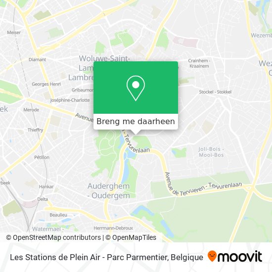 Les Stations de Plein Air - Parc Parmentier kaart