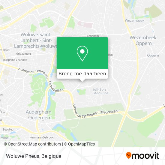 Woluwe Pneus kaart