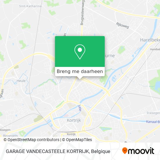 GARAGE VANDECASTEELE KORTRIJK kaart