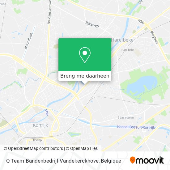 Q Team-Bandenbedrijf Vandekerckhove kaart