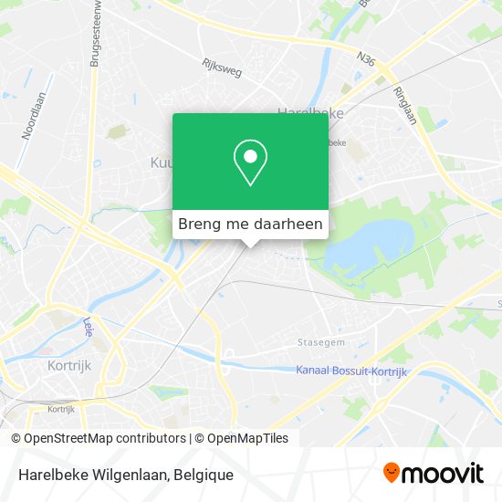 Harelbeke Wilgenlaan kaart