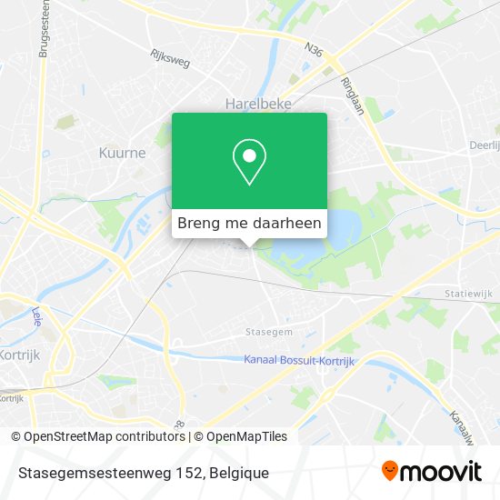 Stasegemsesteenweg 152 kaart