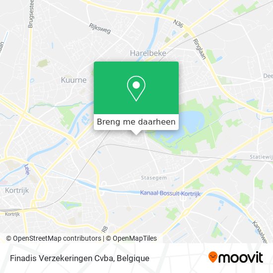 Finadis Verzekeringen Cvba kaart