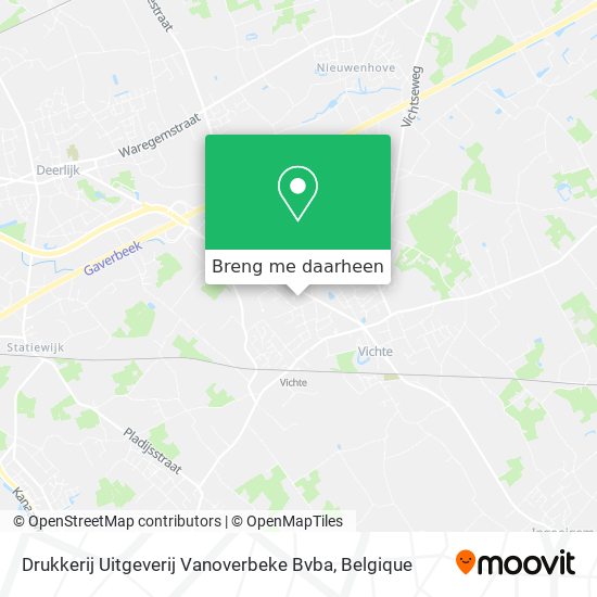 Drukkerij Uitgeverij Vanoverbeke Bvba kaart