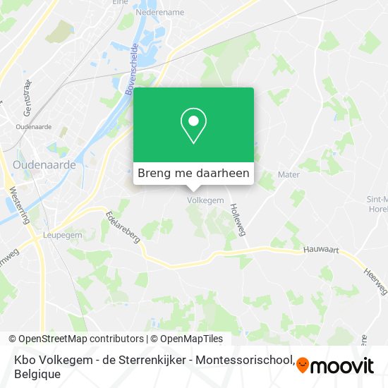 Kbo Volkegem - de Sterrenkijker - Montessorischool kaart