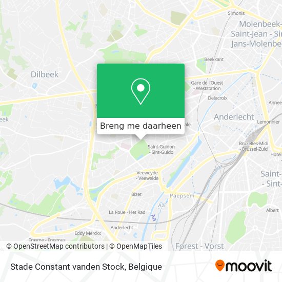 Stade Constant vanden Stock kaart