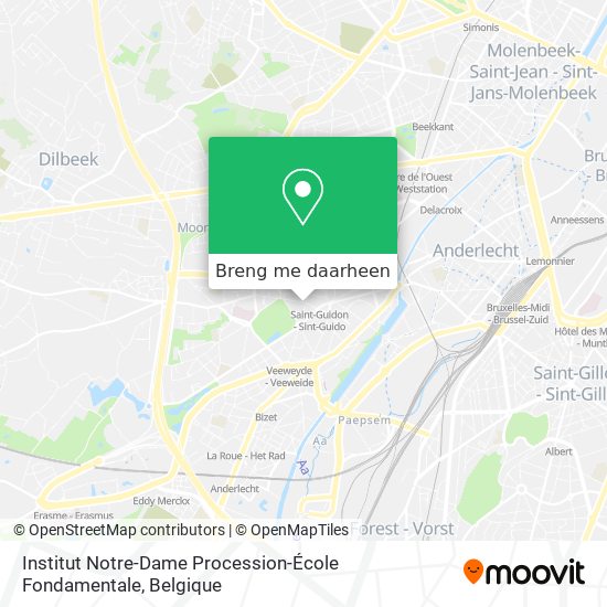 Institut Notre-Dame Procession-École Fondamentale kaart