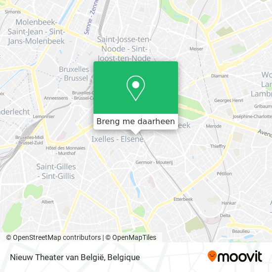 Nieuw Theater van België kaart