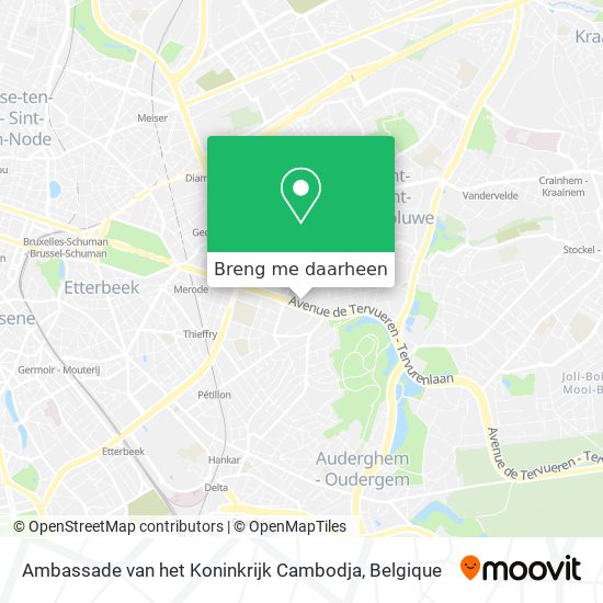 Ambassade van het Koninkrijk Cambodja kaart