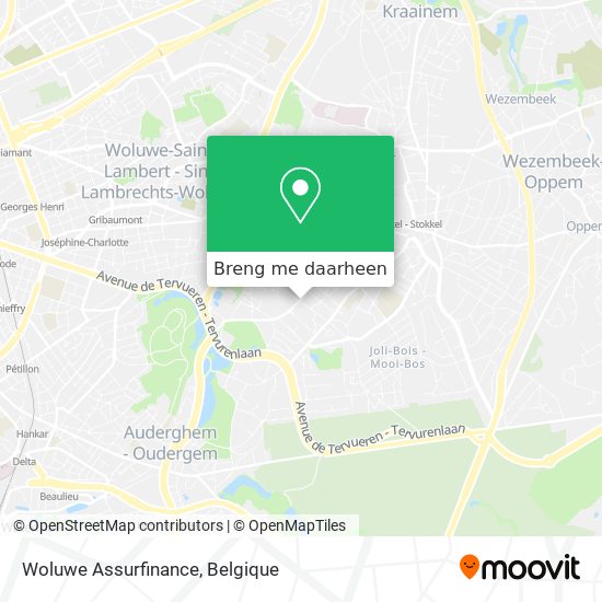 Woluwe Assurfinance kaart