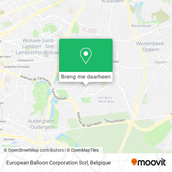 European Balloon Corporation Scrl kaart