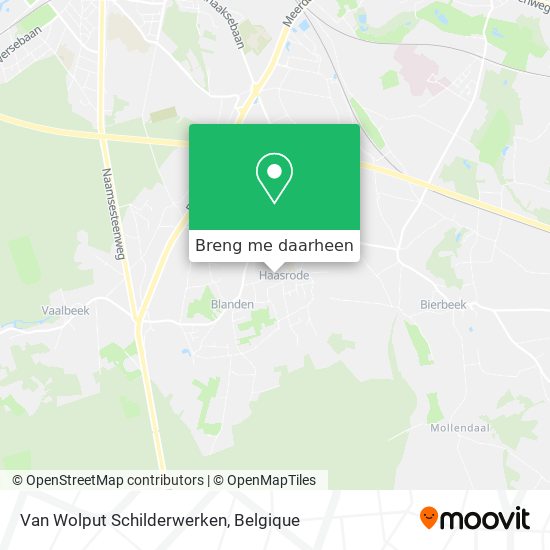 Van Wolput Schilderwerken kaart