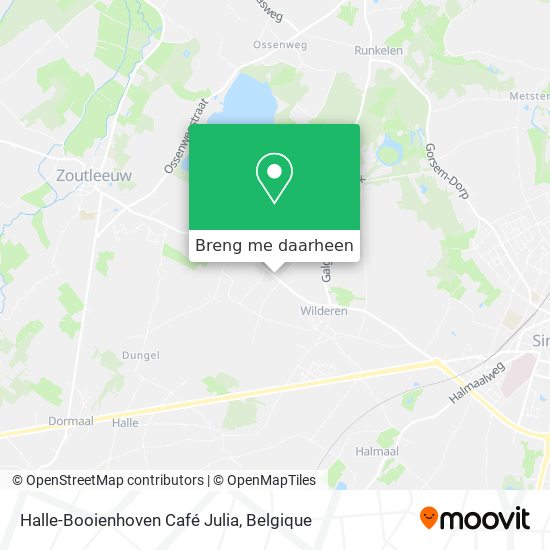 Halle-Booienhoven Café Julia kaart