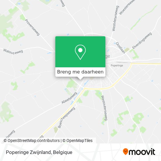 Poperinge Zwijnland kaart