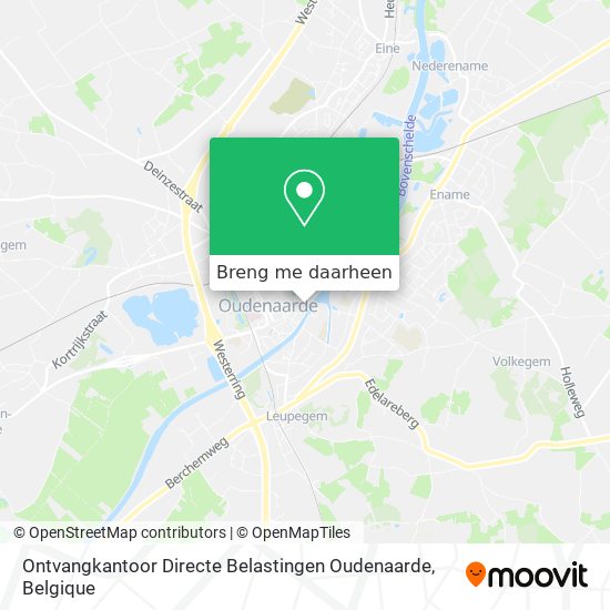 Ontvangkantoor Directe Belastingen Oudenaarde kaart