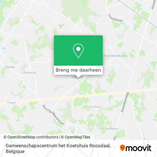 Gemeenschapscentrum het Koetshuis Roosdaal kaart