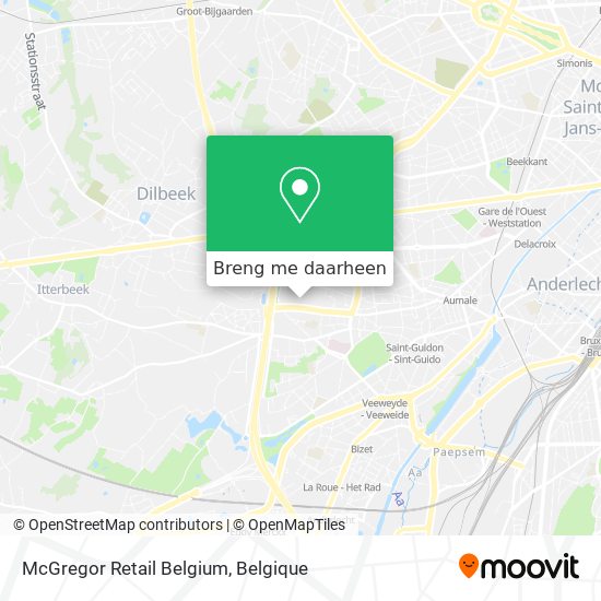 McGregor Retail Belgium kaart