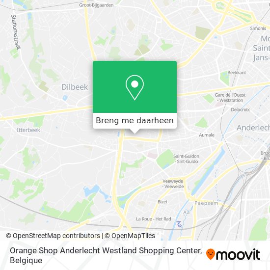 Orange Shop Anderlecht Westland Shopping Center kaart