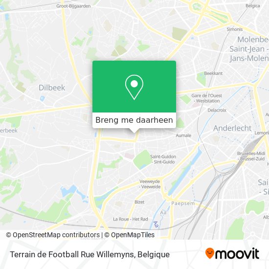 Terrain de Football Rue Willemyns kaart