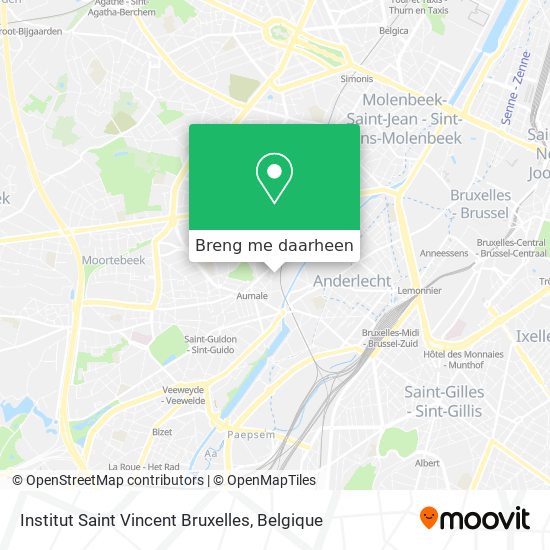 Institut Saint Vincent Bruxelles kaart