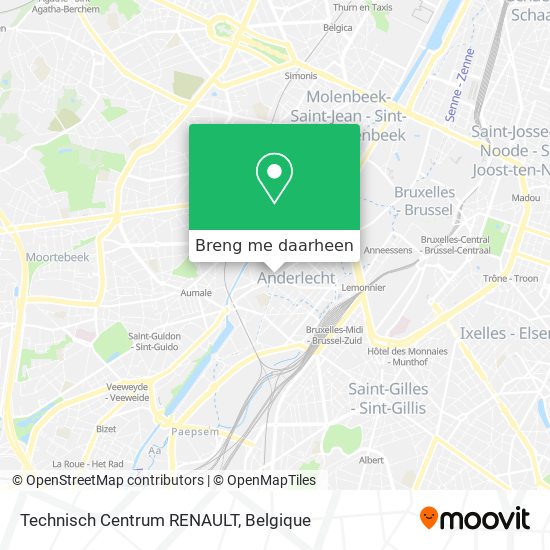 Technisch Centrum RENAULT kaart