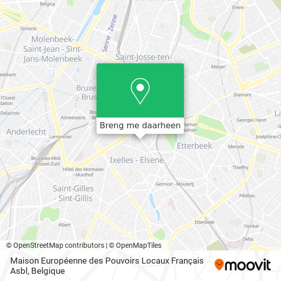 Maison Européenne des Pouvoirs Locaux Français Asbl kaart