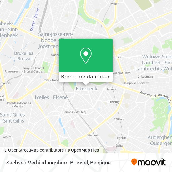 Sachsen-Verbindungsbüro Brüssel kaart