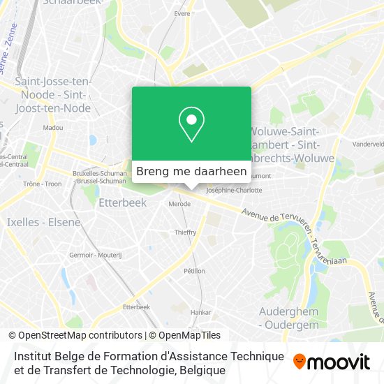 Institut Belge de Formation d'Assistance Technique et de Transfert de Technologie kaart