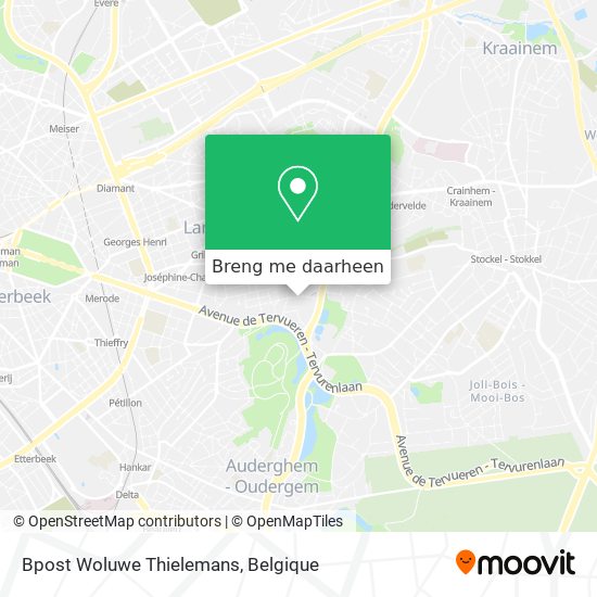 Bpost Woluwe Thielemans kaart