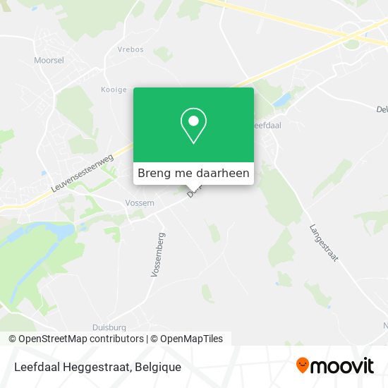 Leefdaal Heggestraat kaart