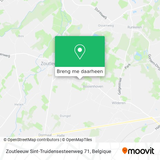 Zoutleeuw Sint-Truidensesteenweg 71 kaart