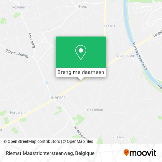 Riemst Maastrichtersteenweg kaart