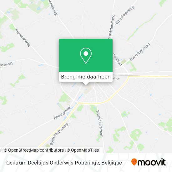 Centrum Deeltijds Onderwijs Poperinge kaart