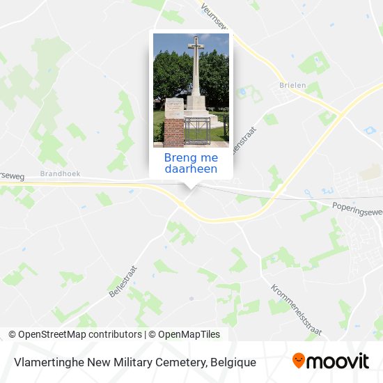 Vlamertinghe New Military Cemetery kaart
