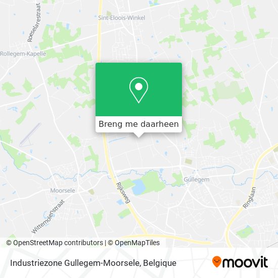 Industriezone Gullegem-Moorsele kaart