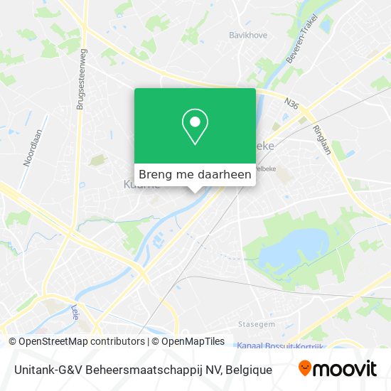 Unitank-G&V Beheersmaatschappij NV kaart