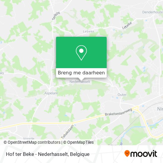 Hof ter Beke - Nederhasselt kaart