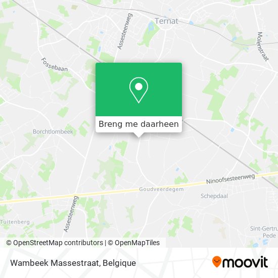 Wambeek Massestraat kaart