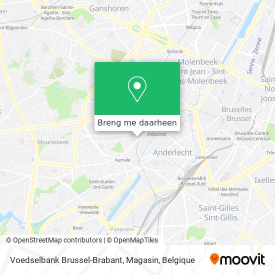Voedselbank Brussel-Brabant, Magasin kaart