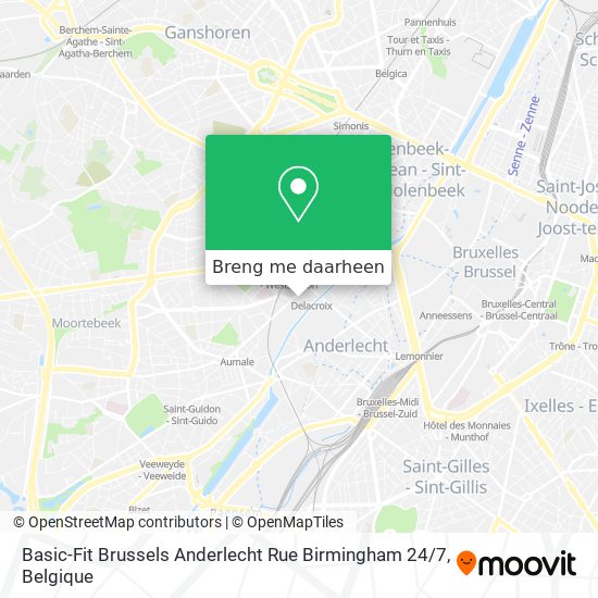 Basic-Fit Brussels Anderlecht Rue Birmingham 24 / 7 kaart