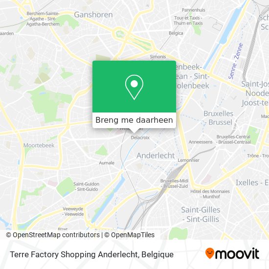 Terre Factory Shopping Anderlecht kaart