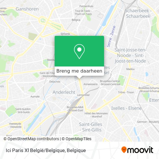 Ici Paris Xl België/Belgique kaart