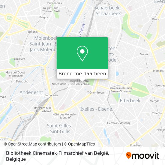 Bibliotheek Cinematek-Filmarchief van België kaart