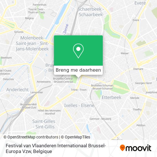 Festival van Vlaanderen Internationaal Brussel-Europa Vzw kaart