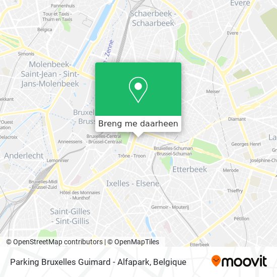 Parking Bruxelles Guimard - Alfapark kaart