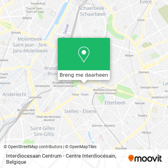 Interdiocesaan Centrum - Centre Interdiocésain kaart