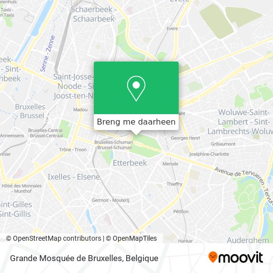 Grande Mosquée de Bruxelles kaart