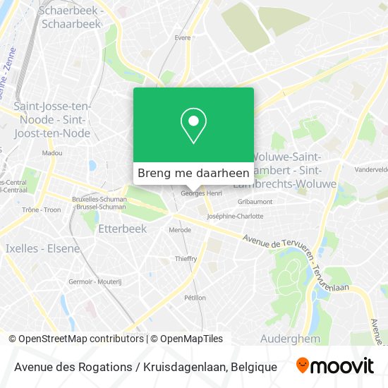 Avenue des Rogations / Kruisdagenlaan kaart